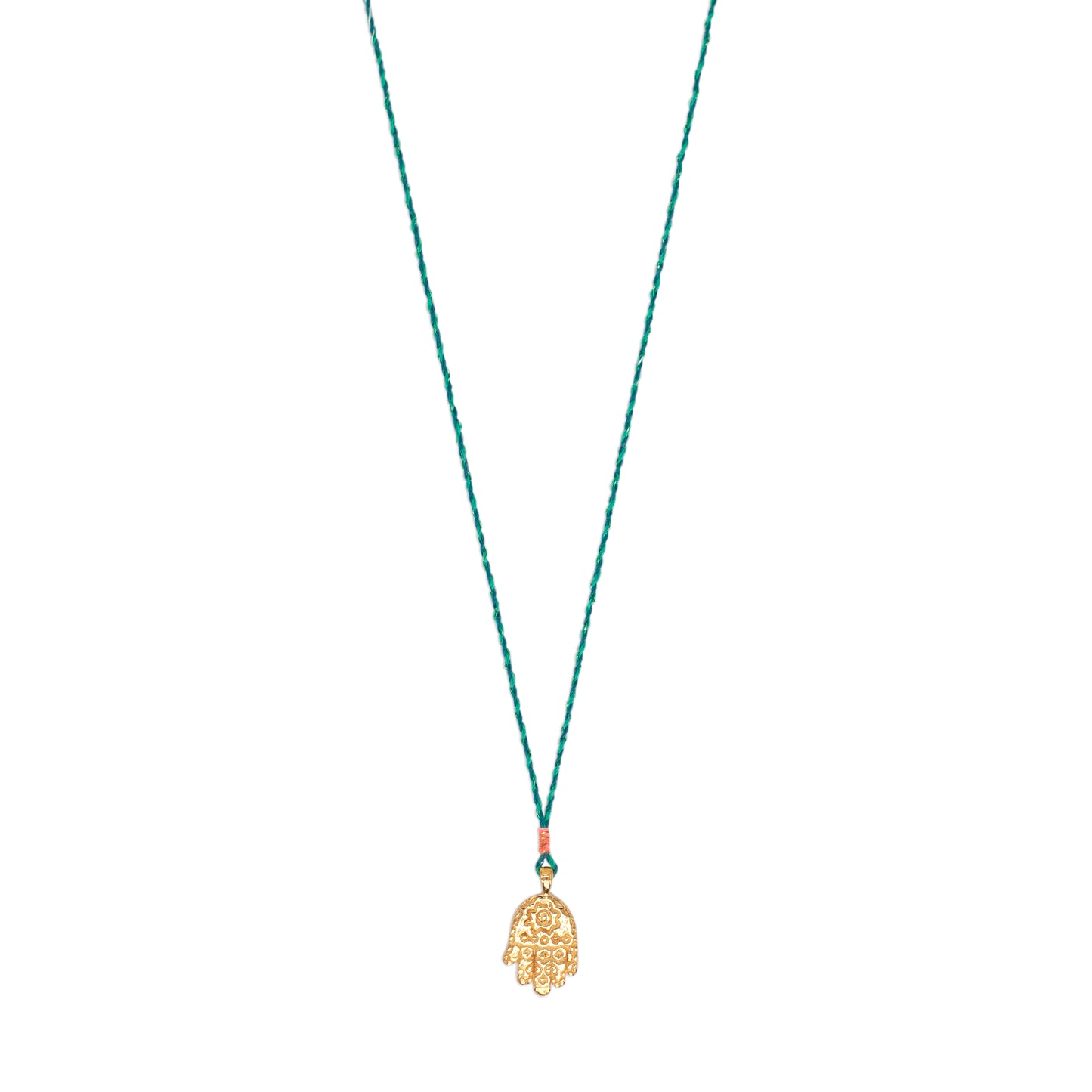 Hamsa Necklace - Green Cord - Jewel Rocks