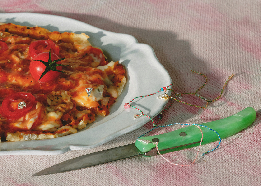 Handwritten note inspiring the Bonjour Sunday jewelry collection, capturing slow mornings, quiet rituals, and small meaningful moments with Jewel Rocks